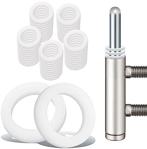 50 Pezzi Rondelle Alzaporta per Cerniere Porte Rondelle Porta per Interni Spessori in Plastica 10,2 mm X 15 mm Rivestimento Blindata Interno Finestre Pannello Cardini per Cancello Gomma, 50 pcs 1 mm