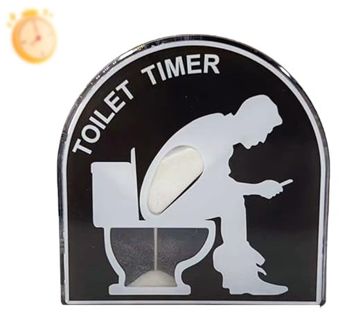 Fosoloni Minuteur de toilette, minuteur de toilette, tabouret de toilette, sablier créatif, pour enfants, outil de minuterie, décoration de la maison, minuteur pour homme, mari