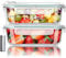 IUGHN 640ml Glass Food Containers With Lids, Set 2 Glass Containers with Lids, Leakproof Seal Food Storage Container, BPA Free, Meal Prep Container for Microwave, Oven, Freezer and Dishwasher
