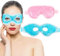 PIWOSGOL 2 Stück Augenmaske Kühlend, Kühlmaske Augen Wiederverwendbare, Gel Kühlende Augenmaske Warm/Kalt Therapie, Augen Kühlpads für Migräne, Geschwollene, Müde Augen,Trockene Augen, Blau + Rosa