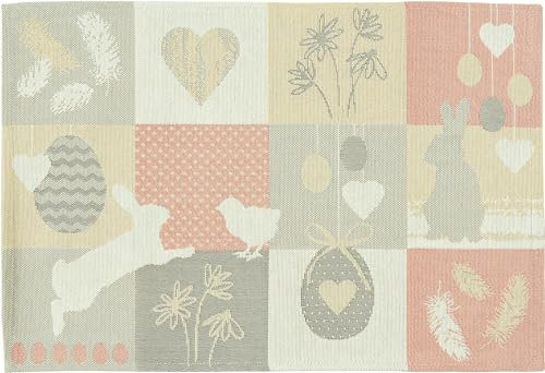 Sander - Gobelin Tischset - Happy Easter -Farbe_05 - Peony (rosa)