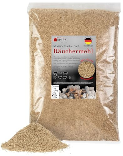 Moritz 15kg Räuchermehl Buche fein 0,5-1 mm Räuchern I Kalträuchern von Fisch Fleisch Wurst Käse Gemüse auch für BBQ I Grill - Räucherspäne