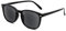 DOOViC Lesesonnenbrille mit Sehstärke 1.75 Groß Schwarz Eckig Brillengestell Sonnenbrille Lesehilfe für Herren/Damen