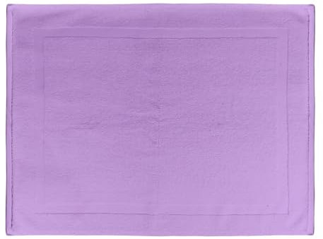 Banzaii Tappeto Doccia, Tappetino Bagno in Morbida Spugna 50x70 cm, 100% Cotone di Alta Qualità, Trattamento Super Assorbenza - Lilla