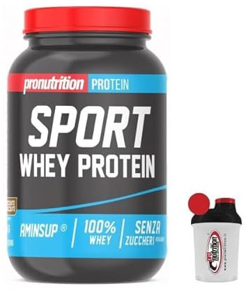 Pro Nutrition PROTEIN SPORT WHEY 908g Gusto DOPPIO CIOCCOLATO con Omaggio Shaker da 300 ml - Integratore di Proteine e Vitamine ideale per il recupero e la costruzione muscolare.