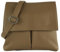 modamoda de T63LEDER Damen Leder Umhängetasche Schultertasche handmade in Italy, Farbe:Dunkeltaupe