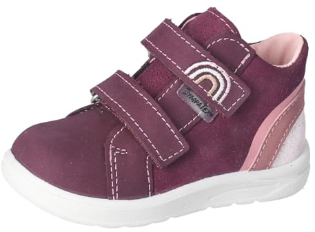 RICOSTA Mädchen Stiefel Lara, Kinder Lauflernschuhe, Weite: Weit, lose Einlage, Sympatex, Booties, wasserdicht, Klettstiefel, Merlot/Rose (380), 23 EU