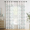 MIULEE 2 Panneaux Rideau Voilage Salon Moderne avec Motif Broderie, Tulle Rideau Transparent à Oeillets, Décoration Interieur Rideau Fenetre Chambre, Lot de 2 Rideau Voile, 140x245cm Bleu