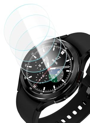 Yaekea 4 Piezas Protector Pantalla para Samsung Galaxy Watch 4 Classic/Watch 42mm Resistente a arañazos Vidrio Templado Protector pare Galaxy Watch 4 Classic 42mm/Galaxy Watch 42mm HD Protector Reloj