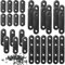 Dayalo 32 Stück Flachverbinder Set, Holzverbinder Lochplatte Metall, Verbindungsplatten mit Schrauben, Schwarzes Oxid, für Reparatur Befestigung Holz, Möbel