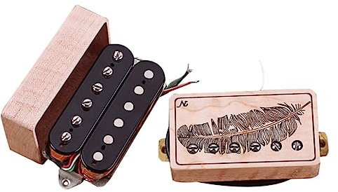 TOGEVAL 2pcs Maple Pickup Cover Humbucker Guitar Amplifier Pickup Protection Decorative