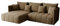 KP-Meble - Ecksofa mit Schlaffunktion - Gona - Schlafsofa 245 x 180 cm - Elegant, langlebig, freistehend - Automatisch für einfaches Ausklappen - 246x188x93cm - Monolith 09 (Hellbraun)