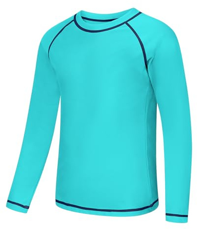 Zoofly UV Shirt Kinder Badeshirt Rashguard-Shirts für Jungen Langarm UPF 50+ Sonnenschutz Rash Vest Kinder UV Kleidung Schwimmen Shirt