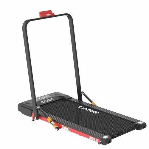 CARE FITNESS - Laufband – Jog 8 – Maximale Geschwindigkeit 8 km/h – 4 integrierte Funktionen gesteuert mit Fernbedienung – bequem & ergonomisch – Stoßdämpfer – leiser Motor