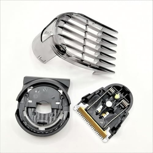 LCMARKET 3–15 mm Haarschneidemaschine Trimmer Kamm & Klinge & Basishalter Ersatz für QC5510 QC5530 QC5550 QC5560 QC5570 QC5572 QC5580 QC5582 Barber Rasierer-Zubehör
