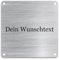 WIENS3D Klingelschild Edelstahl mit Gravur | Namensschild - Türschild - Gartenschild personalisiert für Briefkasten | Büroschild - Grabschild - Bankschild - Stallbox - Hundehütte | (100x100x1,5 mm)