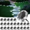 Peasur Lampe Solaire Au Sol Lot de 24, Lumiere Solaire Exterieur Jardin 8 LED, Étanche Spot Solaire Extérieur pour Chemins Allée Pelouse Terrasse Cour Piscine[Blanc Froid]