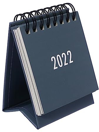 SEWACC Mini Kalender 2021 Klappkalender Mini Tischkalender Täglich Kleiner Jahreskalender Monatlich Fürs Büro Klapp Tischkalender Tischkalender 2022 Schreibtischkalender Für