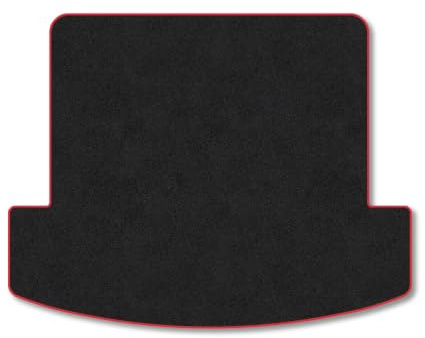 Hyundai Santa Fe (2024+) [Hybrid, 5 Seat] Carpet Boot Mat | Red Edge Trim Tailored Fit Boot Liner Full Coverage Protection Accessories Easy Clean Anti Slip Made in the UK