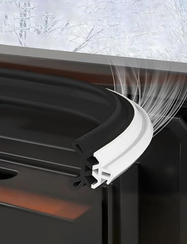 Burlete autoadhesivo for ventanas, burlete for marcos de puertas de aleación de aluminio, resistente al viento y al sonido.(Black,4m/13.1ft)