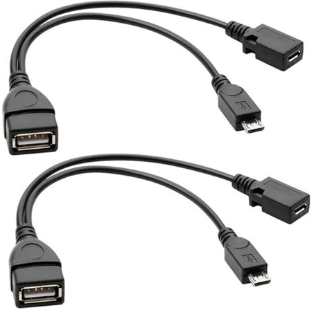 DUZEPA 3 x 2-in-1-Miicro-USB-auf-USB-Adapter (OTG-Kabel + Stromkabel) für FireStick, Port OTG-Adapter