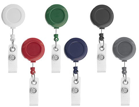 Karteo® Ausweisjojo schwarz mit Clip | Ausweishalter mit Aufrollmechanismus | für Ausweishülle Kartenhülle als Kartenhalter