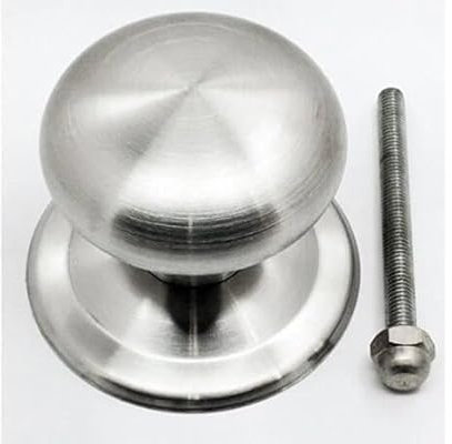 Euroart Centre Door Knob Mushroom Shape 75mm in Satin Stainless Steel.Perfect for Residential and Commercial