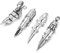 Jovivi Men's Jewelry Silvery Armour Knuckle Full Finger Double Loop Activity Ring Punk Rock Gothic Cool,1-4pcs, Metal, No Gemstone