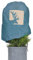 AFP Winterschutz Vlieshaube Hirsch-Geweih, Petrol, 110 x 110cm, 50g/qm Gartenvlies atmungsaktiv, Bedruckt/Frostschutz Pflanzen/Gartendeko/Kordel / 2 Jutesäckchen gratis