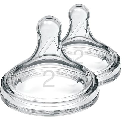 Dr. Brown's Options+ Babyflaschen Sauger - Level 2 (2er Pack), transparent, 200 g DRBPLUS-WN2201
