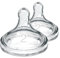 Dr. Brown’s Natural Flow Level 2 Wide-Neck Baby Bottle Silicone Teat, Medium Flow, 3m+, 100% Silicone Bottle Teat, 2-Pack