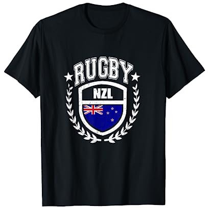 Neuseeland Rugby Ausrüstung Neuseeland Flagge Vintage Sport T-Shirt