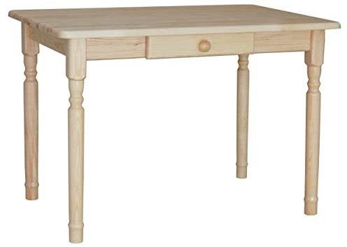 k koma Esstisch Massivkiefer, 50x120 cm, Natur, mit Schublade