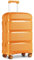 Kono 24 inch Medium Check in Luggage 66L TSA Lock Lightweight Polypropylene Hard Shell Suitcase (Orange,65cm)