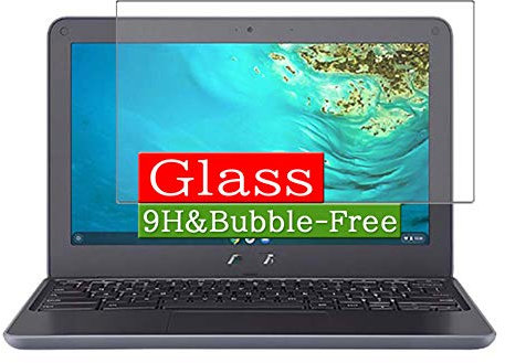 VacFun Vidrio Templado Protector de Pantalla para ASUS Chromebook C202XA 11.6 Visible Area, 9H Cristal Screen Protector Película Protectora(Cobertura no Completa)