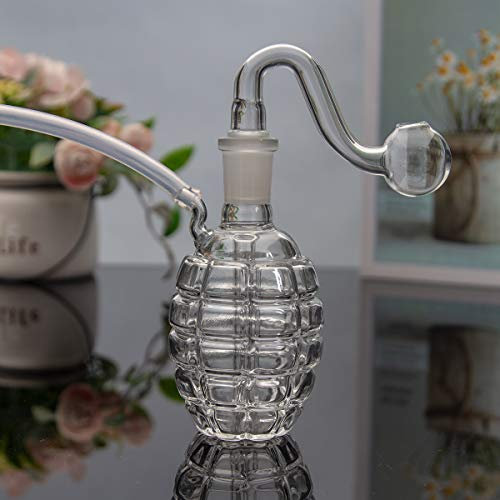 PINGZHI Mini Bong Tuyau de Verre Tuyau de Fissure Tuyau d'huile Dab Rig Tuyau de Verre brûleur à mazout Dab Bong Huile Bong Bong Petit (Taille: 1)