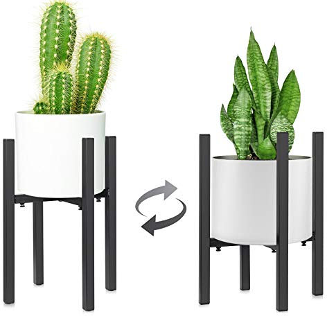 Adjustable Plant Stand, Metal Plant Holder, Modern Flower Pot Holder Rack, Display Flower Stand Holder, Expandable Plant Pot for Indoor Outdoor, Fit 8-12 in Plant Pots, 1Pcs (Excluding Plants & Pot)