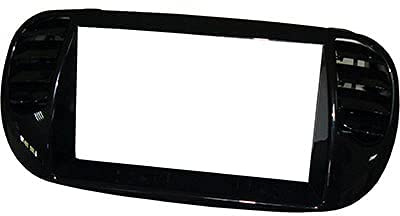 Mascherina autoradio 2 DIN con prese aria SOLO CORNICE. Colore NERO LUCIDO. Controlla la descrizione per la compatibilità dei veicoli.