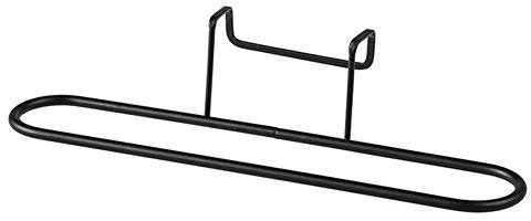 SlimpleStudio Handtuchring Halter-Organisator-Aufhänger Convenient Handtuch Rack Cabinet Hängeschrank-schwarz Badezimmer und Küche (Color : Black)