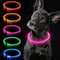 iTayga leuchthalsband Hund, USB-aufladbar und wasserdicht hundehalsband, verstellbare Länge, Sicherheitshalsband für Hunde und Katzen, 3 Modi, Rosa