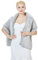 BEAUTELICATE Kunstpelz Schal Stola Damen Bolero Wrap Pelz Brautschal Brautstola Frauen für Hochzeit Braut Festlich (Grau & Weiß)