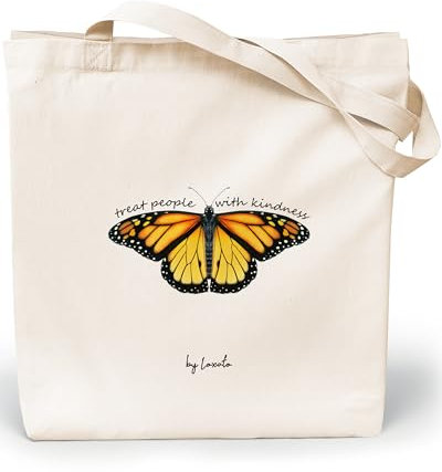 Loxato Stoffbeutel Bedruckt - Stofftasche - Baumwolltasche Bedruckt 100% B35 x H42 x T8 cm - Tragetasche Canvas-Stoff 220 g/m2 - Jutebeutel - Einkaufstasche Lange Henkel 70cm - Einkaufsbeutel