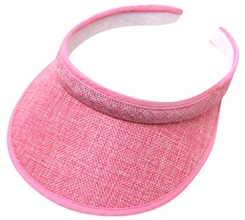 Unisex Visor Schirmmütze Sonnenvisor Sonnenschutz Sonnenhut Strandvisor Herren Damenvisor Baseball Kappe Visor Cap Baseball Golf Cap Sonnenblenden Sommerhut mit großer Krempe (Rosa, One Size)