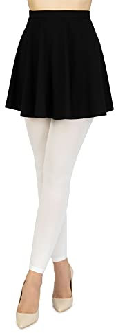 NOQ Gracja Legging long en microfibre opaque 3D élastique 200 deniers chaud et solide pour femme, blanc, L