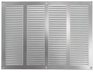 40 x 30 cm Verzinkt Abdeckung der Entlüftung – Stahlrücklauf-Luftgitter – für Decke und Seitenwand – HVAC – mit Insektenschutzgitter (400 x 300 mm, Verzinkt)