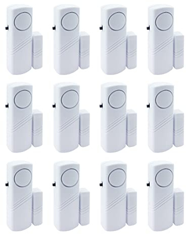 Tür-/Fensteralarm, 90 dB Türalarme für Kindersicherheit, kabelloser Sensor, Türfenster, Einbruchalarm, Fenster-Pool-Alarme für Zuhause (12 Stück)