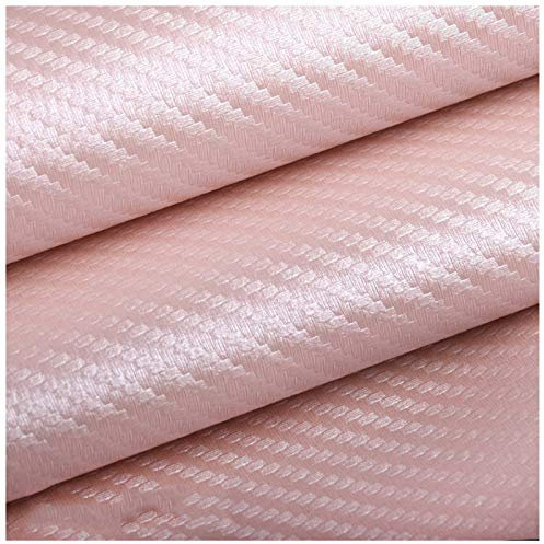 SAVAAL Tissu en Cuir 0,6mm D'épaisseur Tissu Simili Cuir 140x100cm，Matériau Similicuir Doux Au Toucher，Cuir De Fibre De Carbone，Tissu Imitation Cuir，Vendu Au Mètre - Rose Clair(Size:2M)