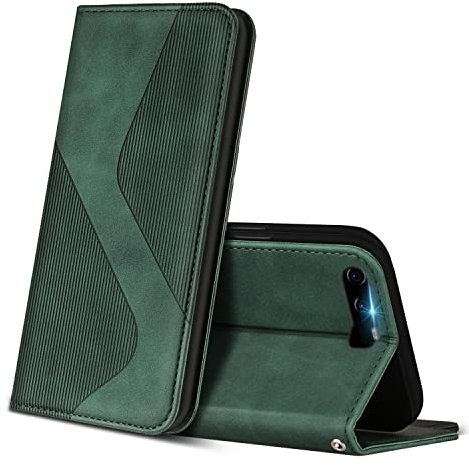 ZONNAVI Hülle für Huawei P10, PU Leder Handyhülle mit Kartenfächer und Standfunktion, Lederhülle Flip Wallet Case Schutzhülle für Huawei P10 (Grün)