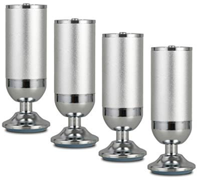 MRbron x Dickes Aluminium-Möbelstützzubehör für Sofas, Stühle und Schränke, verstellbar (Silber).