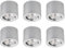 Sweet Led 6x Aufbauspot Alu Gebürstet – flach & schwenkbar – Aufbaustrahler Ø80x50mm – Aufputz Spots inkl. wechselbarem 5W LED Modul 230V – Deckenspots warmweiß 3000K